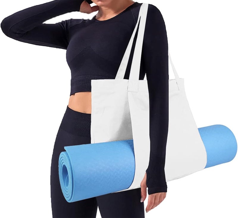Cwokarb Yoga Bags for Women with Yoga Mats Bags Carrier Carryall Canvas Tote for Pilates Shoulder for Travel Office Beach Workout - Image 3